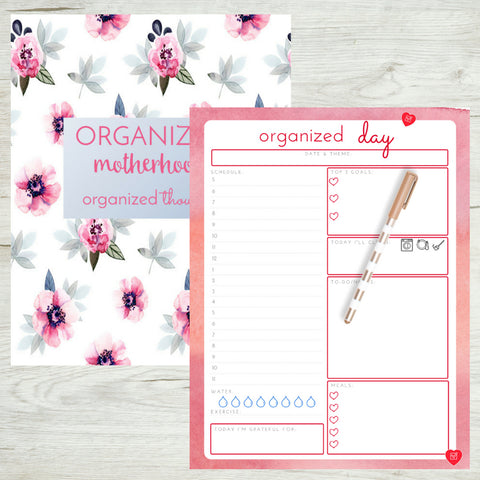 Organized Motherhood Planner and Journal Bundle
